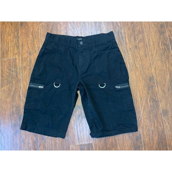 Hot Topic Y2K Black Cargo Shorts Size 32 - Picture 1 of 6